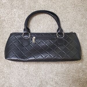 Primeware Black Quilted Insulated Single Bottle Wine Clutch Bag